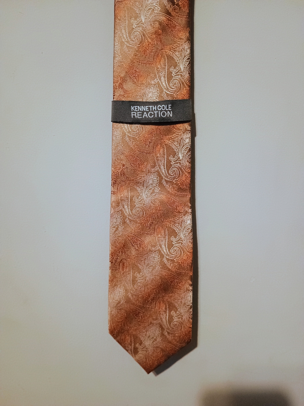 Kenneth Cole Reaction Men's Paisley Bronze Tie
